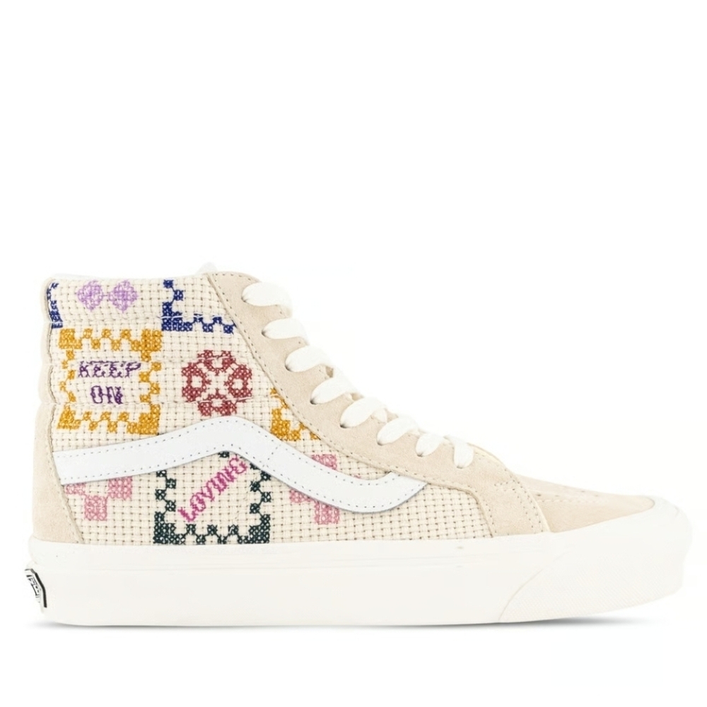 Vans Sk8 Hi 38 Dx Stitched Together Women 5.5 Anaheim White Blue 012026 - Picture 2 of 8
